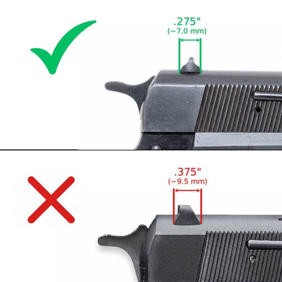 Browning Hi-Power Vigilante verstellbare Visierung | blank - Ubitzu