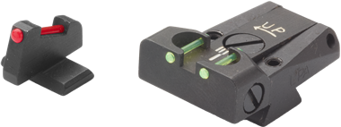 Browning Hi-Power [Vigilante Mark III Practical HP40] mire regolabili | fibra ottica [anteriore & posteriore] - Ubitzu