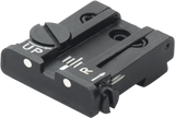 Glock [G17 G19 G26 & other] adjustable rear sight | white dots - Ubitzu