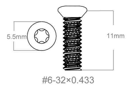 Jeu de vis 3pcs | 6-32x0.433’’ [T10] - Ubitzu