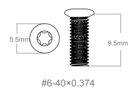 Schraubensatz 3Stk. | 6-40x0.374’’ [T10] - Ubitzu