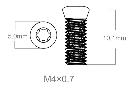 Schraubensatz 3 Stk. | M4x0.7 [T10] - Ubitzu