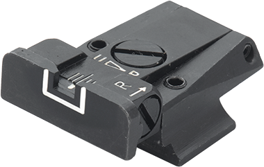 Smith & Wesson [Cal. 9 Cal. 40 3rd Gen & 1911E Cal. 45] adjustable rear sight | white lines - Ubitzu