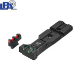 Smith & Wesson revolver [686 629 19 66 586 & other] mire regolabili predisposte per red dot [spring-front sight] | fibra ottica